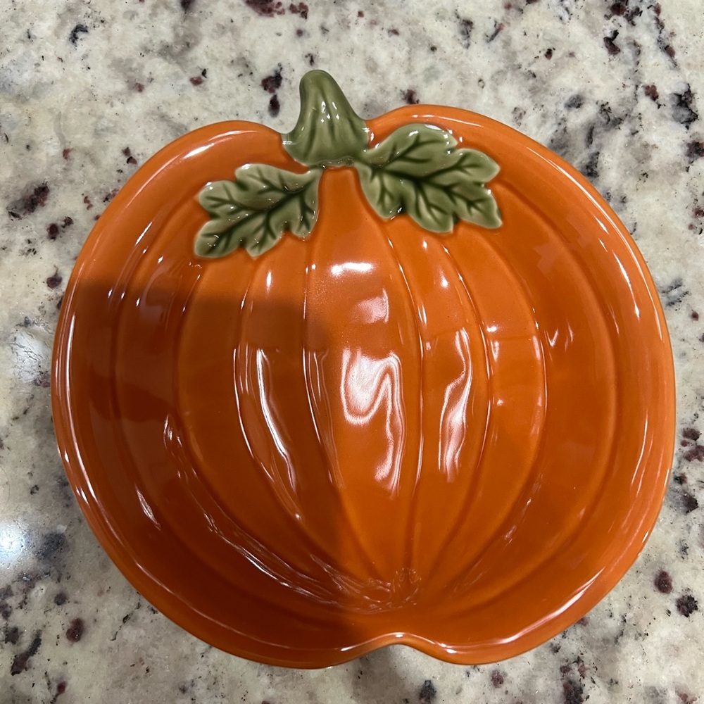 NIB Pampered Chef Simple Additions Pumpkin Dish Fall Autum # 2082